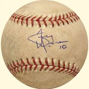  Tony LaRussa Signed Game Used Baseball Cardinals at Mets 