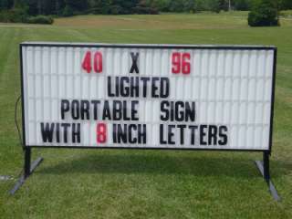 NEW PORTABLE MARQUEE LIGHTED BUSINESS SIGN W/LETTERS  
