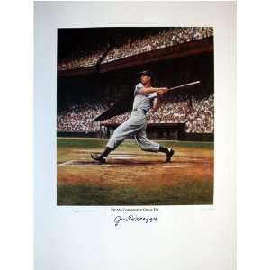  Joe DiMaggio Autographed My 56th Game Hit Lithograph 