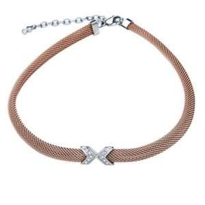 NEW Skagen Rose Gold Mesh Necklace Charlotte Collection  
