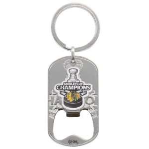   Cup Champions Dog Tag Bottle Opener Keychain 
