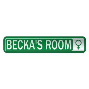   BECKA S ROOM  STREET SIGN NAME