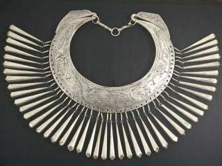 very decorative and impressive Siamese Silver Torc Necklace with 