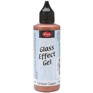  Viva Decor 82ml Glass Effect Gel Contour, Copper Arts 