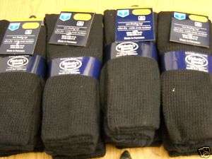 12 pair Mens Cotton over the calf diabetic sock shoe size 8 12 black 