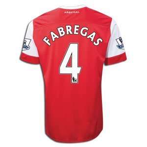  #4 Fabregas Arsenal Home 10/11 Jersey (SizeL) Sports 