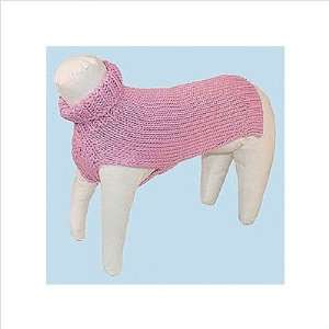  Hand Loomed Wool Dog Turtleneck in Pink Size 10 Pet 