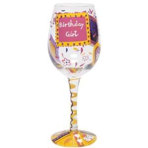 Lolita Glasses   Birthday Girl Wine glass  Kitchen 