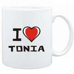  Mug White I love Tonia  Female Names