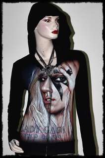 Lady GaGa Metal Punk Rock DIY Slim Fit Hoodie Top  