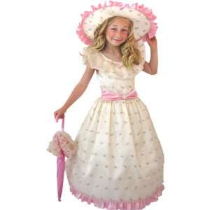    Childs White Southern Belle Costume (Large 9 10) Toys & Games