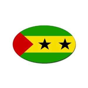  Sao Tome and Principe Flag oval sticker 
