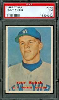 1957 Topps #312   Tony Kubek (RC)   PSA 7    New York Yankees Rookie 
