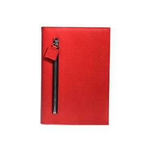  Pierre Belvedere A5 Leather Notebook, Refillable, Red 