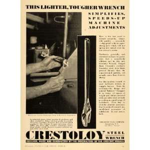  1931 Ad Crestoloy Steel Wrench Crescent Tool Company 