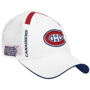   Montreal Canadiens White Hockey Fights Cancer Draft Day Flex Fit Hat