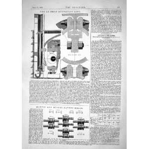 1868 LE BOEUF HYDRAULIC LIFE MARTIN DYSON PATENT ROLLS RAILWAY BRIDGE 