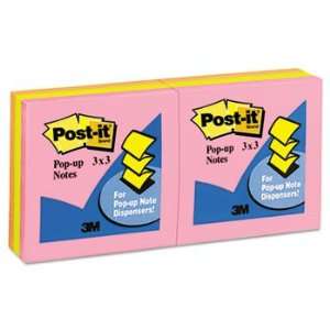  Post it Pop Up Note Refill, 3 x 3, Five Neon Colors, Six 