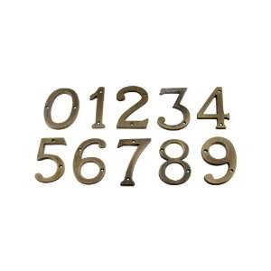  4 Brass House Numbers. Number 7 in Antique Brass Finish 