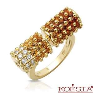    Koesia 2.25.Ctw Citrine 18K Gold Ring   Size 7 KOESIA Jewelry