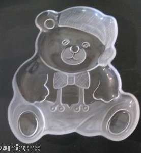 Home Beautiful Rose Pearls Crystal Christmas Bear Serving Plate  