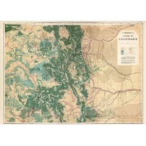  Antique Map of Colorado (1877) by U.S. Geological and 