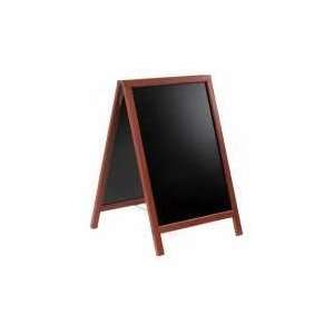     Securit Double Sided Sandwich Board, 22 x 34 in, Mahogany Frame