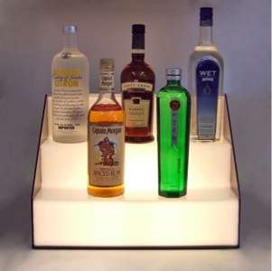   Liquor Bottle Display   3 Level Lit Bar Shelf 845033000838  