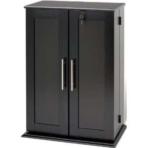  Black Small Locking Media Storage Cabinet With Shaker 