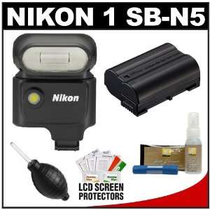 Nikon 1 SB N5 Speedlight Flash with Nikon EN EL15 Battery 
