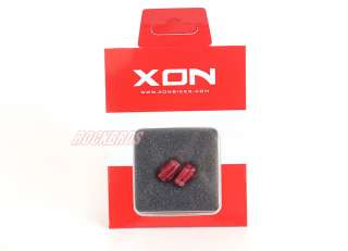 XON CNC American Type Tube Valve Cap Schrader 2pcs Red  