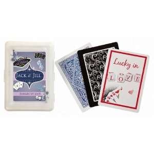 Wedding Favors Purple Vegas Theme Personalized Playing Card Favors 