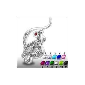  Red Eyed Jeweled Baby phat Reversed Bar Belly Ring Body 