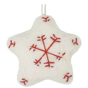 Fair Trade Holiday Snowflake Star Ornament   White