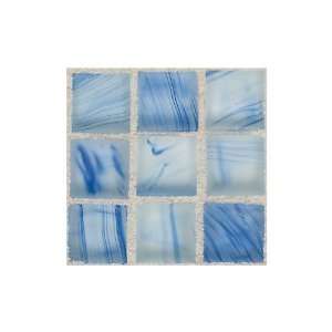  American Olean 13 x 13 Frosted Clear Skies Blue Glass 