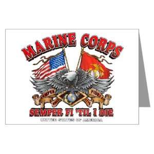   Cards (20 Pack) Marine Corps Semper Fi Til I Die 