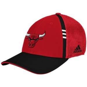  adidas Chicago Bulls Red On Court Flex Fit Hat Sports 