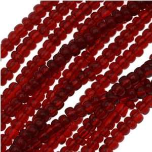  Czech Seed Beads Size 11/0 Translucent Garnet Red (1 Hank 
