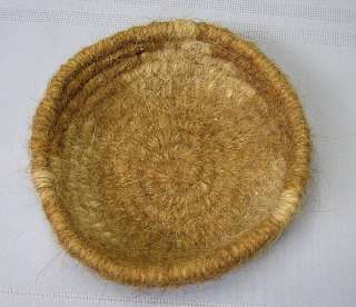   old Horsehair tribal craft woven Basket horse hair? southwest?  