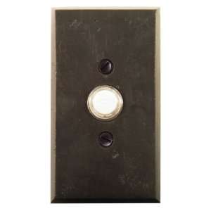 Emtek 2423FB Flat Black Sandcast Doorbell 4 1/2 Height Rectangular 
