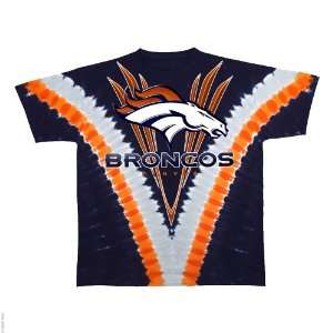  Denver Broncos Logo V Tie Dye T shirt