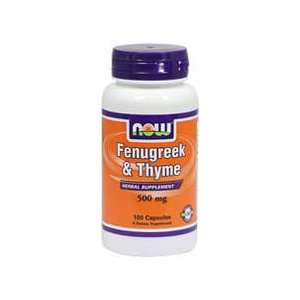  Fenugreek & Thyme 500 mg 500 mg 100 Capsules Health 