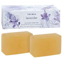 Thymes ©   Lavender Glycerine Soap Set  