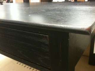 POTTERY BARN LUCY COFFEE TABLE~BLACK FINISH~GREAT FOR SMALL SPACES~NEW 