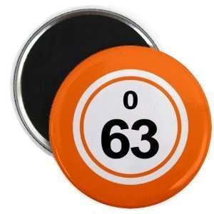  Creative Clam Bingo Ball O63 Sixty three Orange 2.25 Inch 