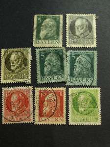 German States Bayern Bavaria 1914 Used Stamp Collection  