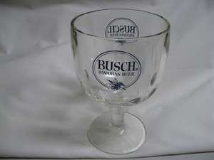 Vintage Busch Bavarian Beer Glass Thumbnail Fishbowl Draft Goblet 