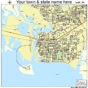  Street & Road Map of Pascagoula, Mississippi MS   Printed 