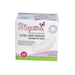  Maxim Ult Thn Winged Pads Nite Size 12X10 Health 