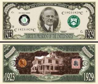OUR 30TH PRESIDENT CALVIN COOLIDGE BILL (2/$1.00)  